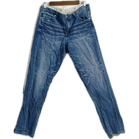 Calvin Klein Women's Straight Leg Blue Jeans - Picture 1 of 4